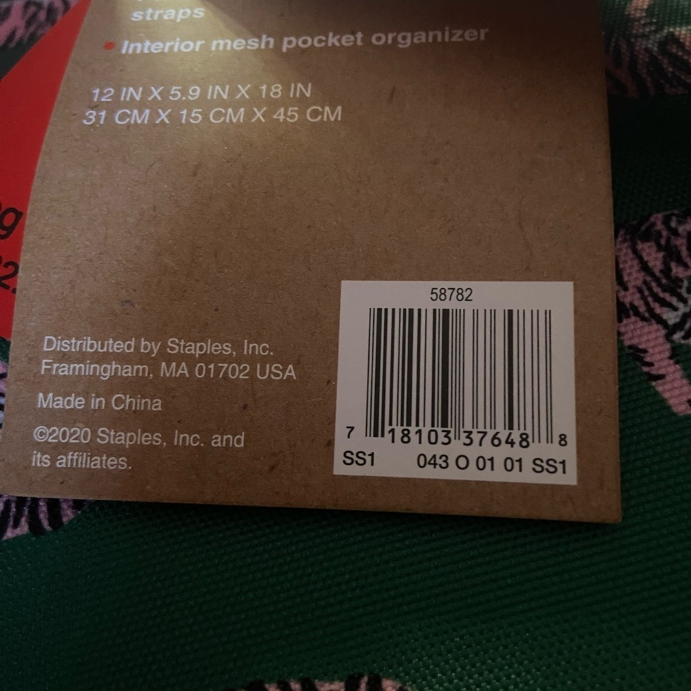 NWT Backpack Green and Pink kids Backpack or adults - Picture 3 of 6